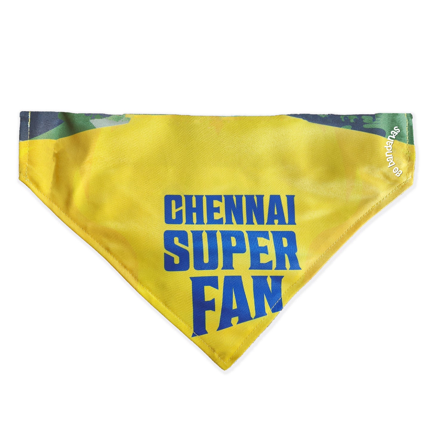 Go Bandanas Reversible Indian Pet League (IPL) Chennai Super Fan (Yellow) & Dill Se Desi (Multi Colour) Bandana for Pet Dogs & Cats