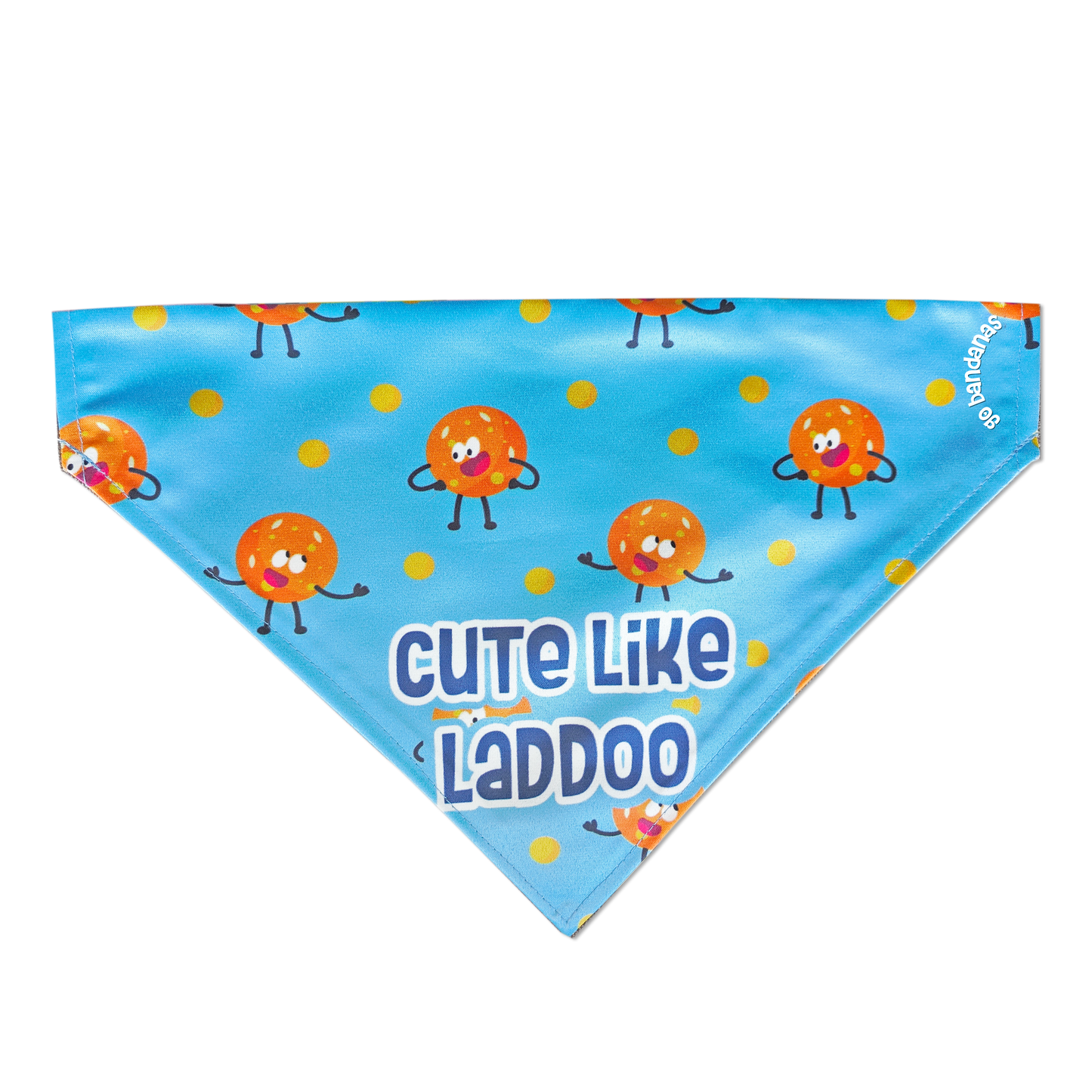 Go Bandanas Reversible Cute Like Laddoo (Blue) & Trouble Maker (Pink) Adjustable Bandana for Pet Dogs & Cats