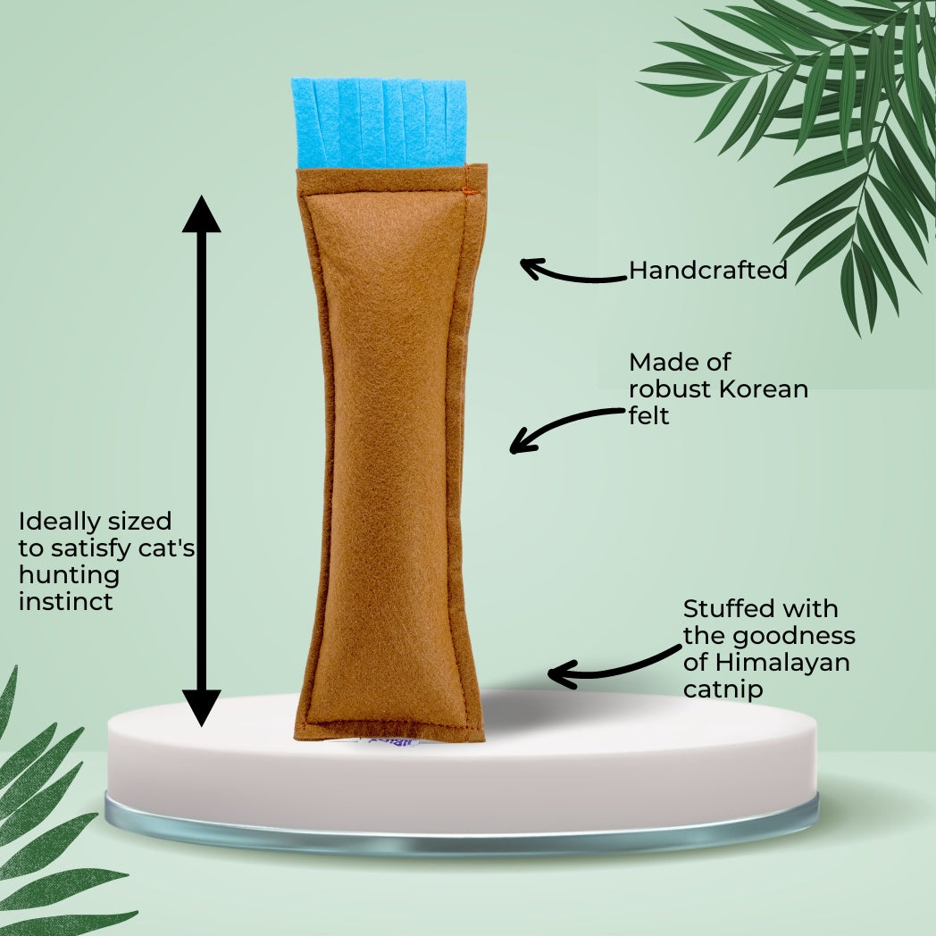 HRIKU Catnip Kicker Toy (Brown)