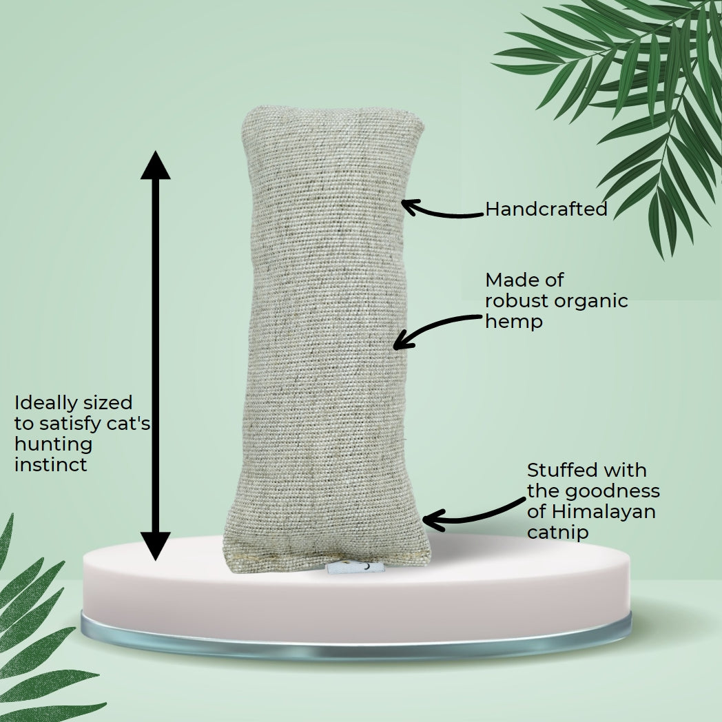 HRIKU Catnip Kicker Toy (Hemp Fabric) - Kicker Toy