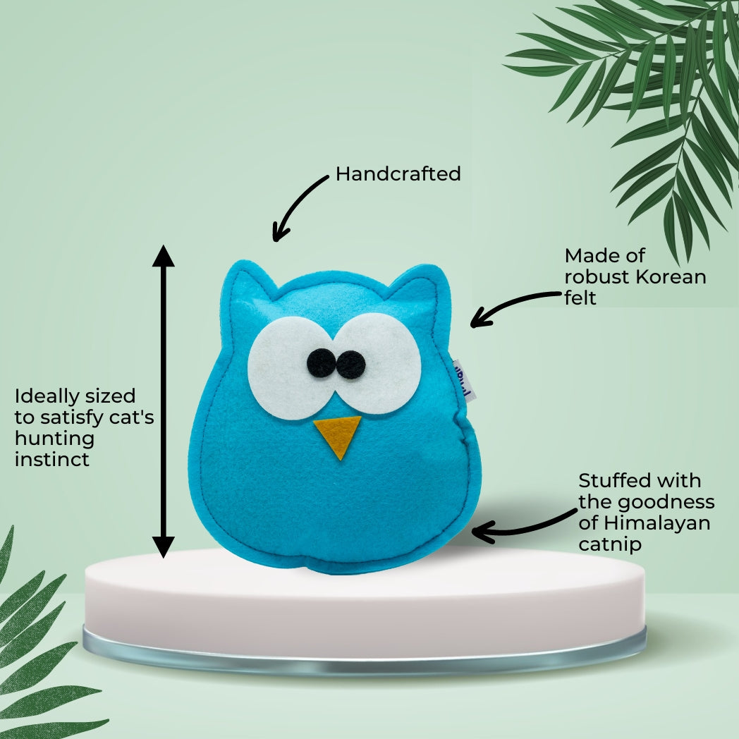 HRIKU GHUGGHU (Owl) Catnip Toy for Cats.