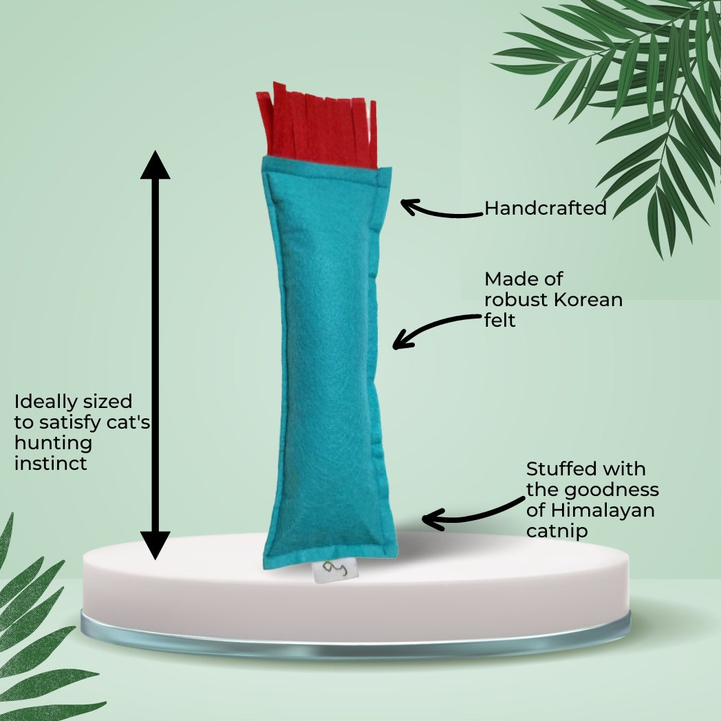 HRIKU Catnip Kicker Toy (Teal)