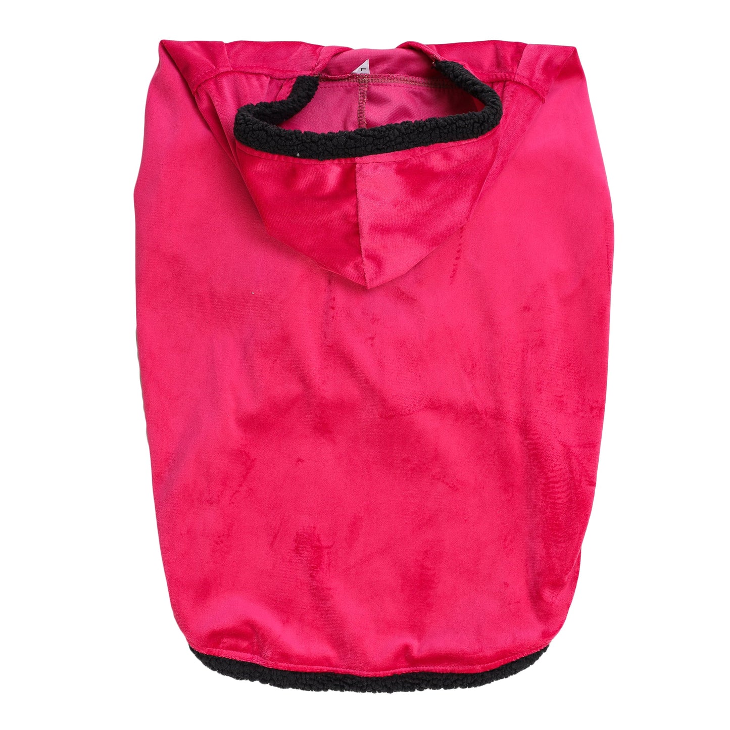 Pink Velvet Hoodie Dog With Fur