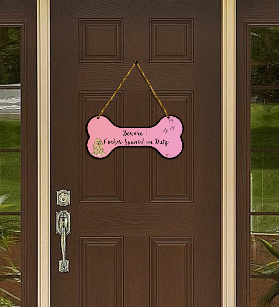 Beware! Cocker Spaniel on Duty Wall/Door Hanging