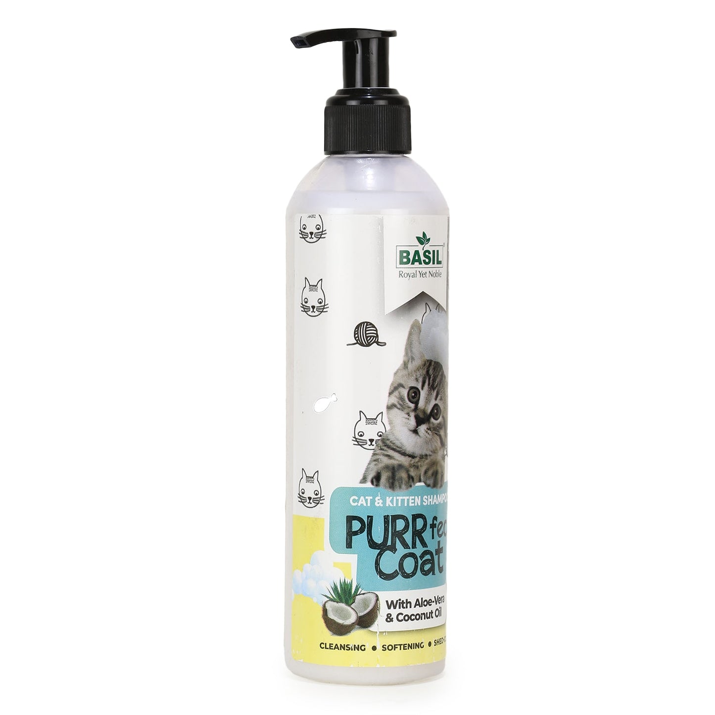 BASIL Purrfect Coat Cat & Kitten Shampoo, 300ml