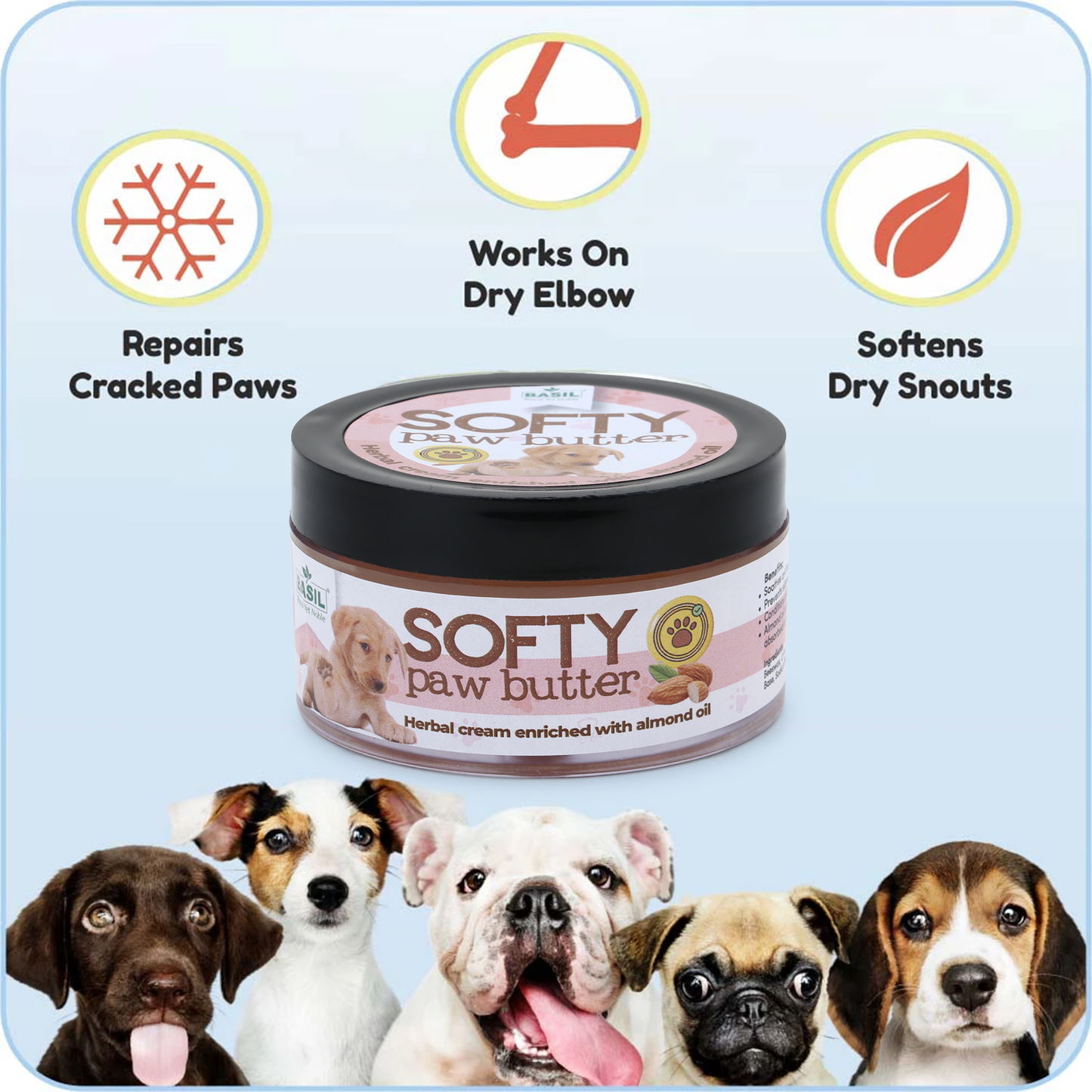 BASIL Softy Paw Butter for Dogs & Cats
