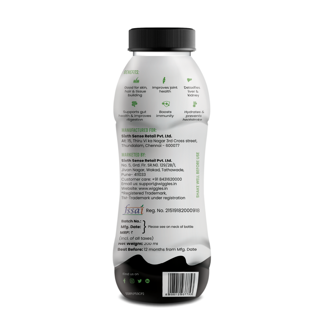 WIGGLES Cocotail Energy Drink for Dogs Cats, 200ml - Balances Electrolytes, Supports Dehydration Fatigue - Chicken Broth, Prebiotics, Coconut Water