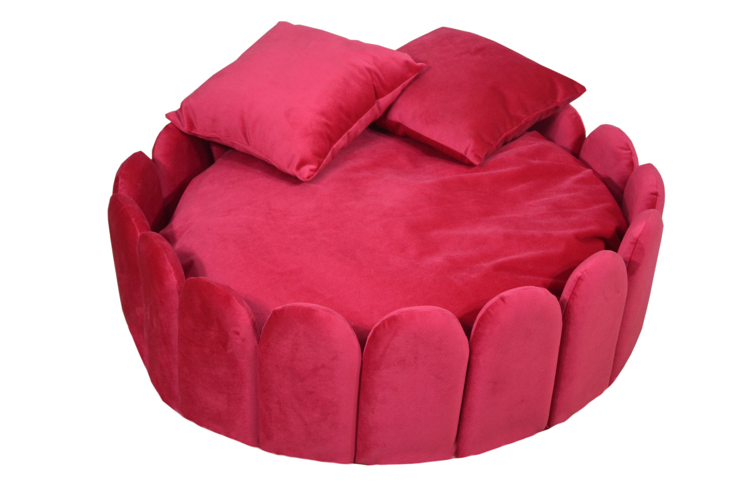 Velvet Fenced Dog Bed