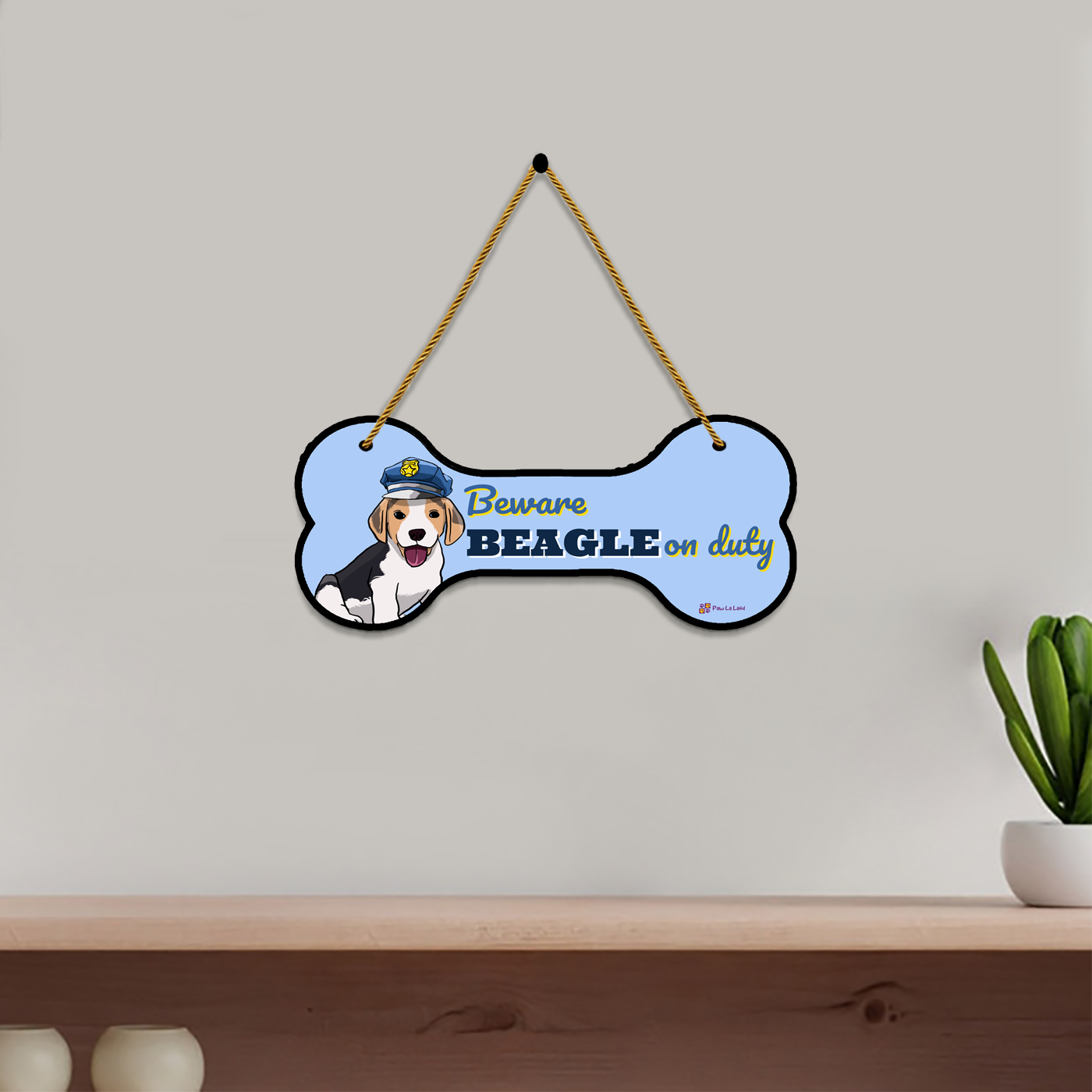 Beware! Beagle on Duty Wall/Door Hanging