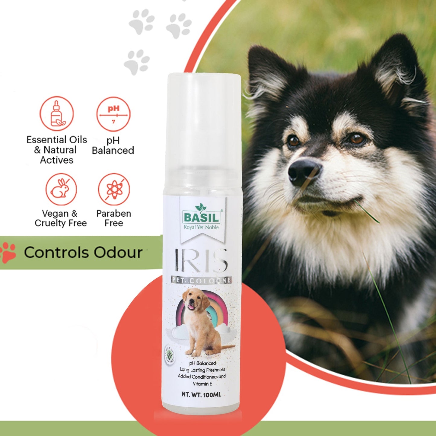 BASIL IRIS Cologne for Dogs, 100ml