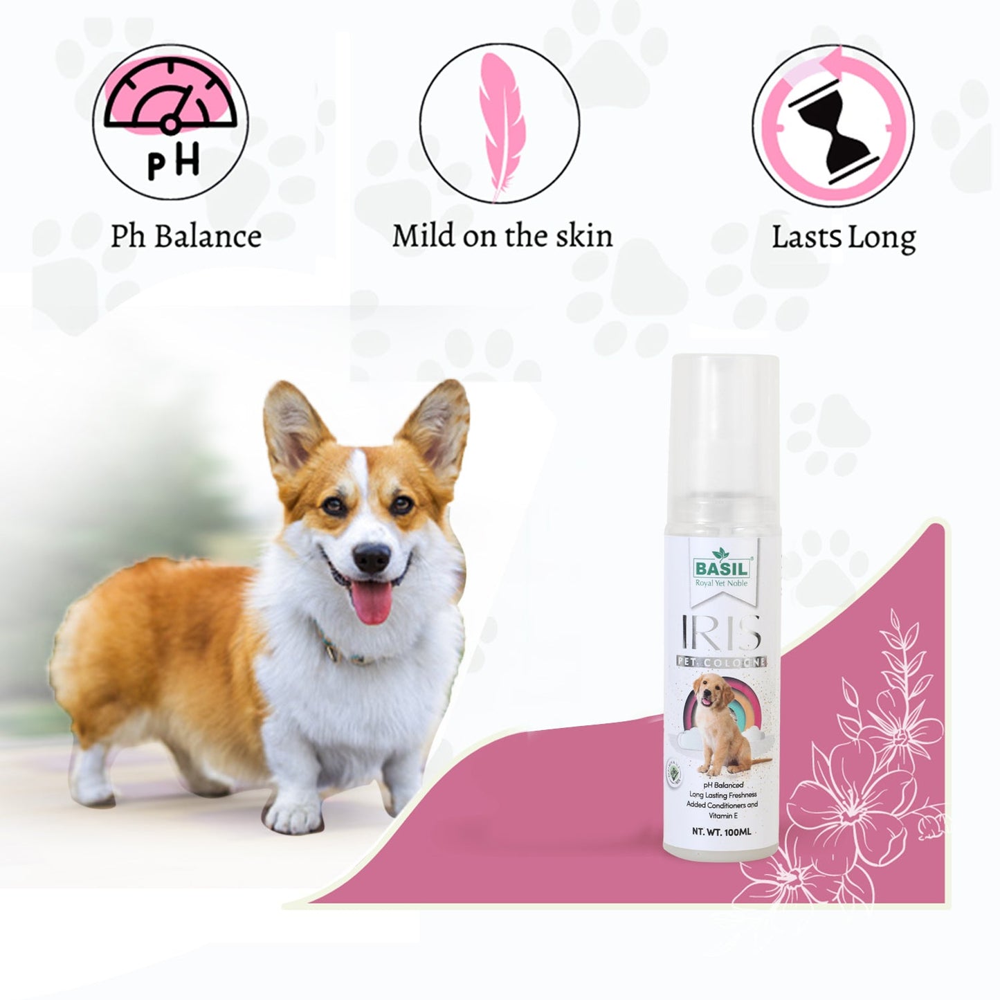 BASIL IRIS Cologne for Dogs, 100ml