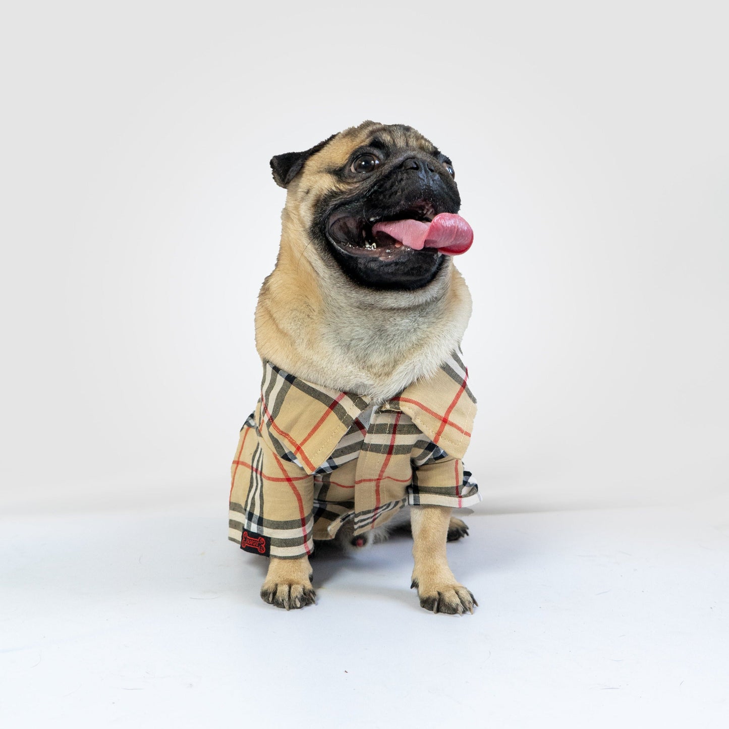 Beige Checks Shirt/Sando