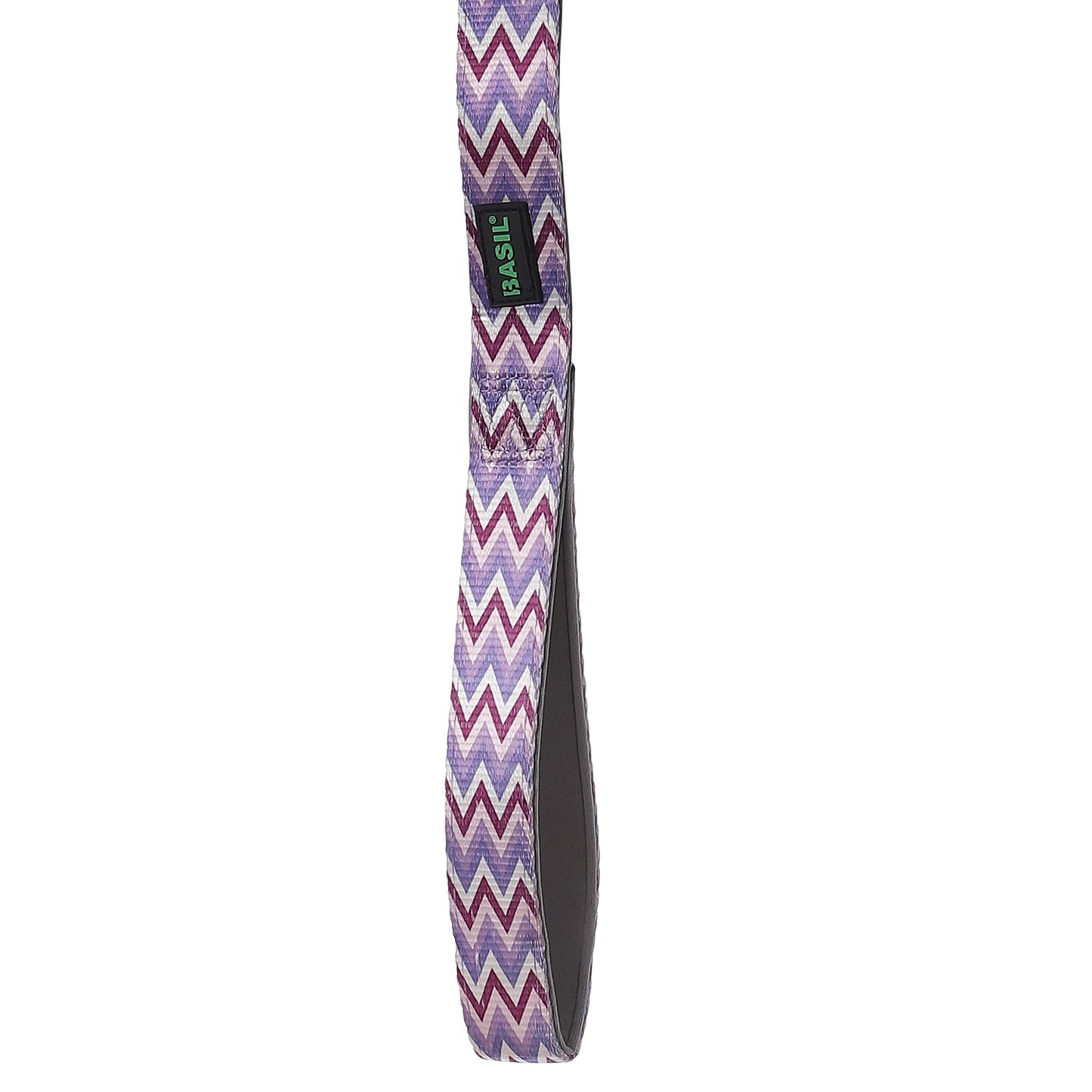 BASIL Zig Zag Adjustable Collar & Leash, 4 Feet (Purple)