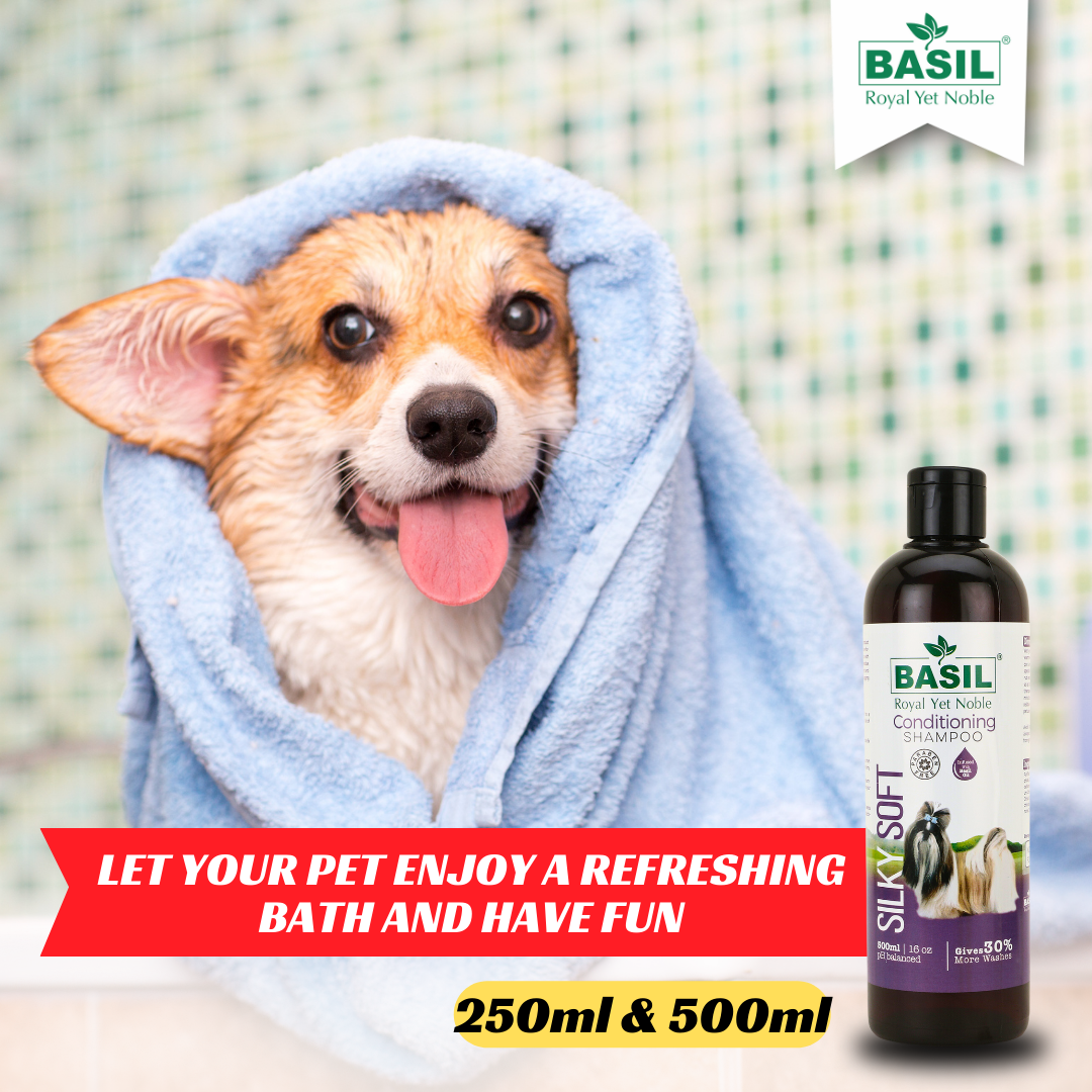 BASIL Silky Soft Conditioning Shampoo for Dogs and Puppies