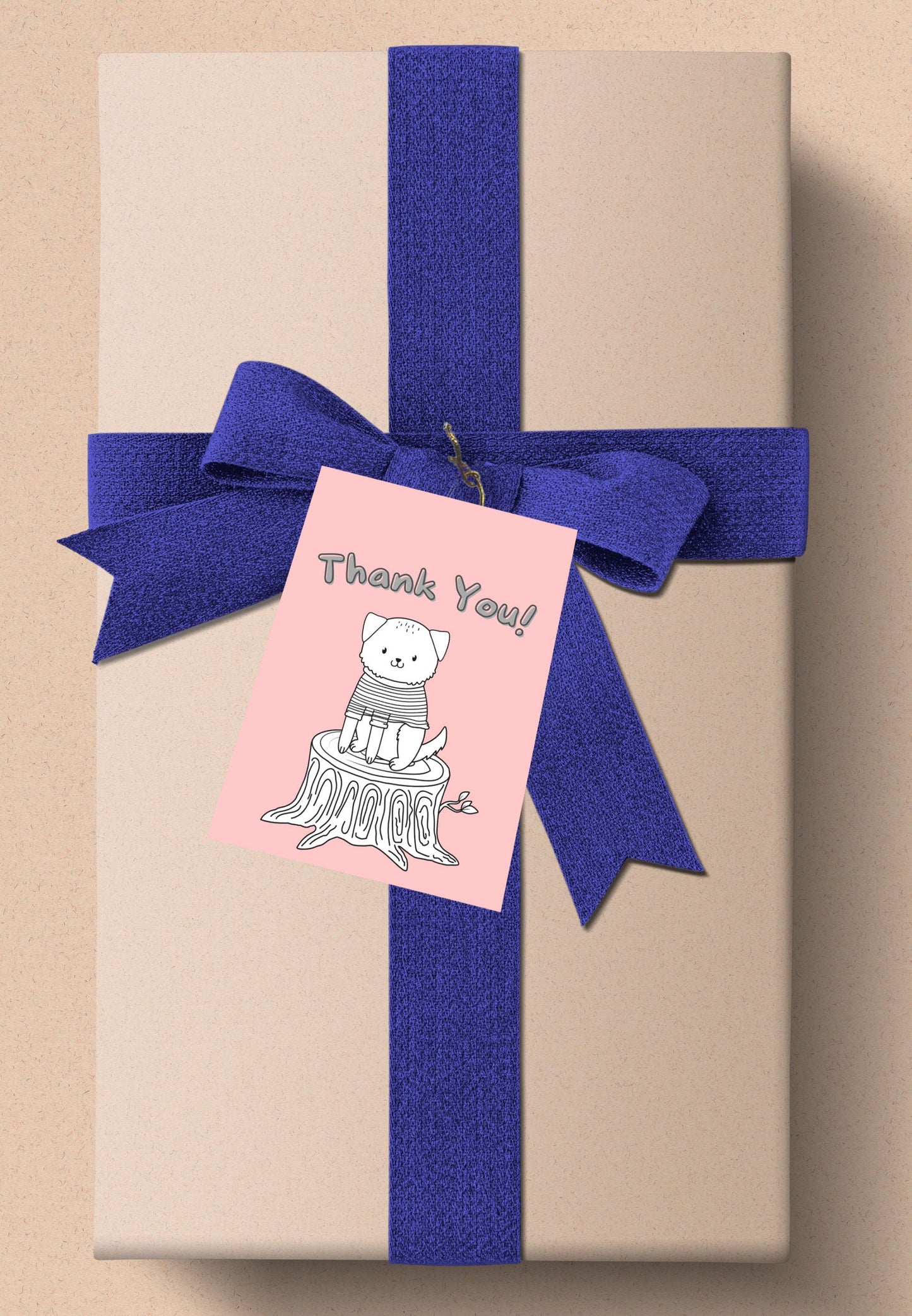 Thank You Puppy Gift Tag- Set of 5