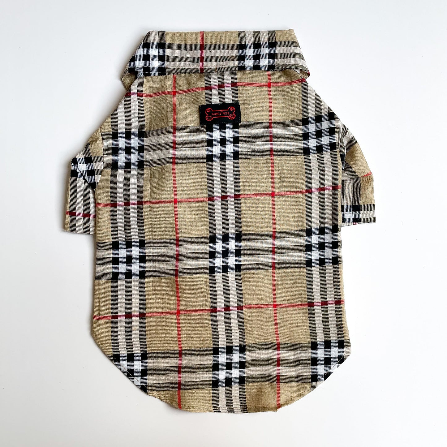 Beige Checks Shirt/Sando