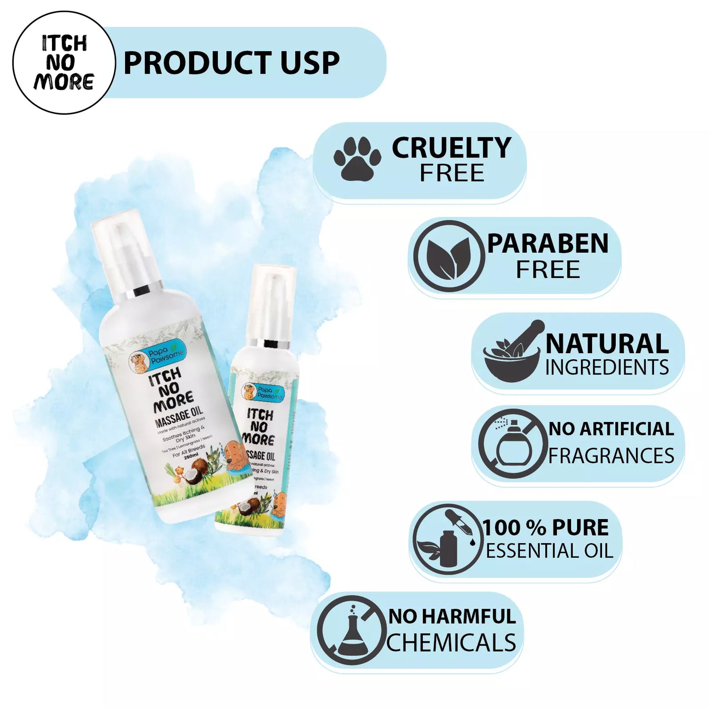 Itch No More Massage Oil for Dog, 100 ml
