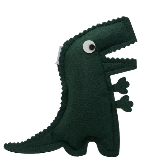 HRIKU BHEEMSARAT (Dinosaur) Catnip Toy for Cats. (Dark Green)