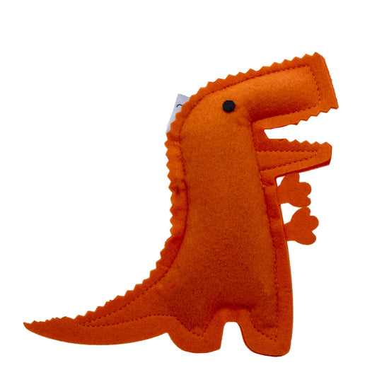 HRIKU BHEEMSARAT (Dinosaur) Catnip Toy for Cats. (Orange)