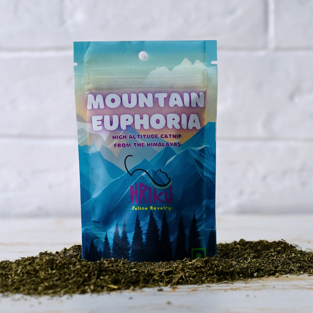 HRIKU Mountain Euphoria - Naturally Grown High Altitude Himalayan Catnip Treat for Cats - 25 gm