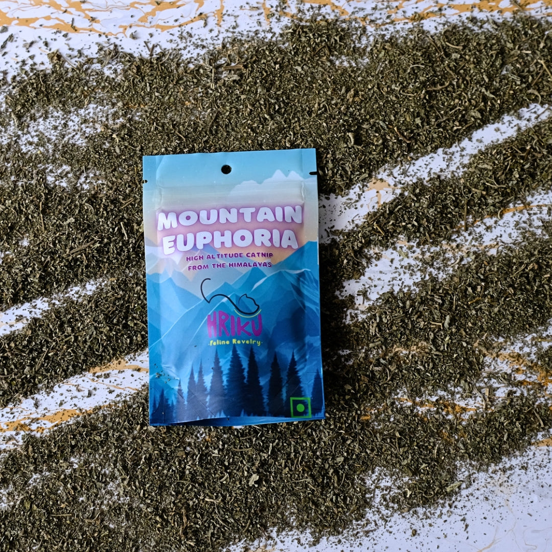 HRIKU Mountain Euphoria - Naturally Grown High Altitude Himalayan Catnip Treat for Cats - 25 gm