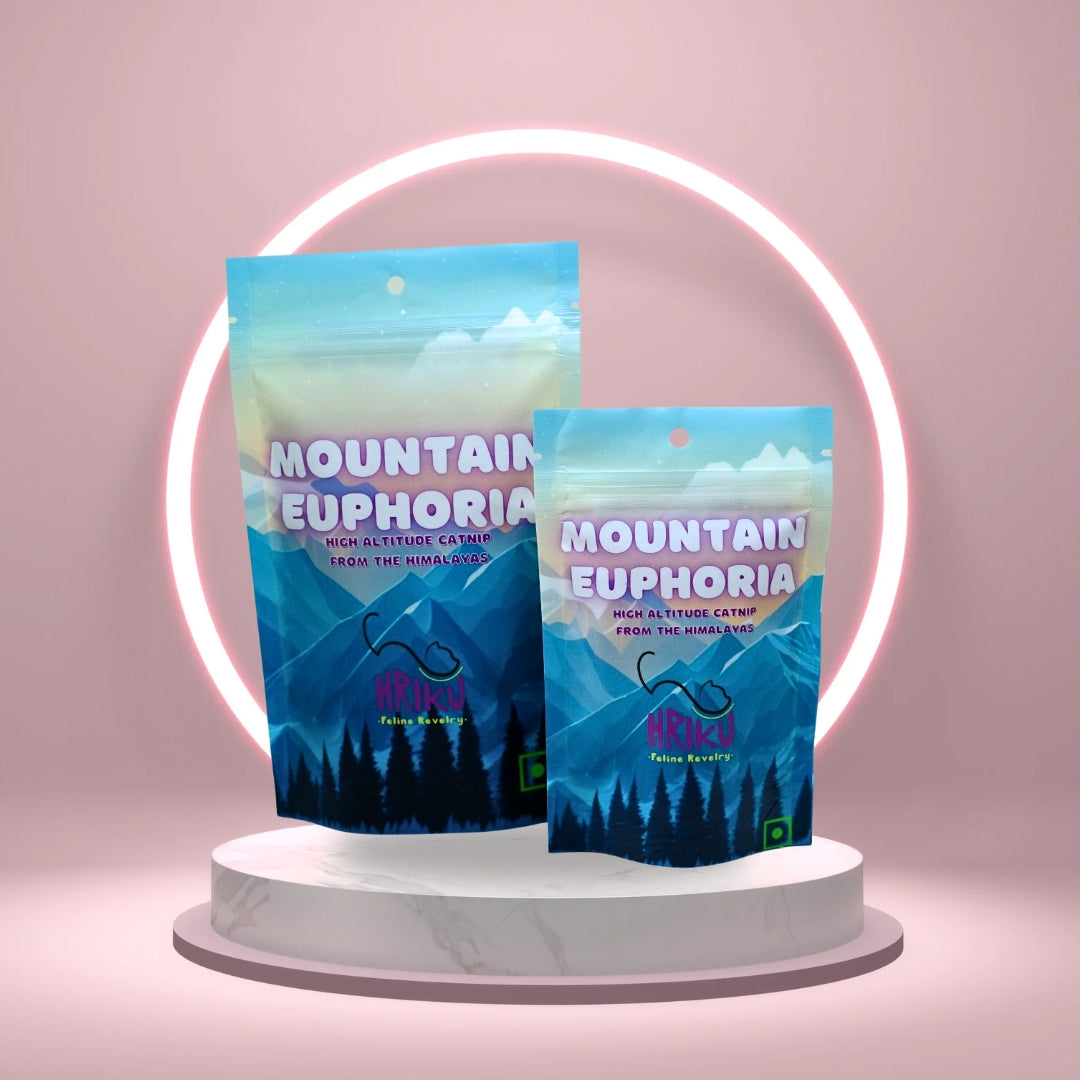 HRIKU Mountain Euphoria - Naturally Grown High Altitude Himalayan Catnip Treat for Cats - 25 gm