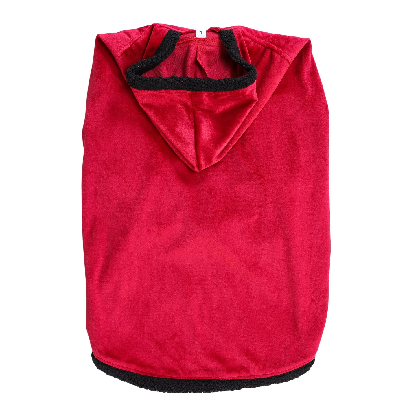 Dog Hoodie (Red Velvet  With Fur)