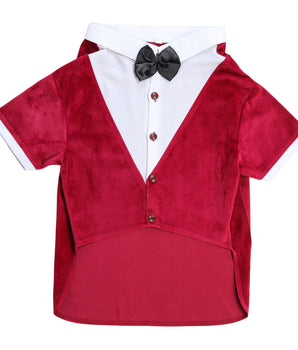 Tuxedos For Dogs - Maroon Velvet