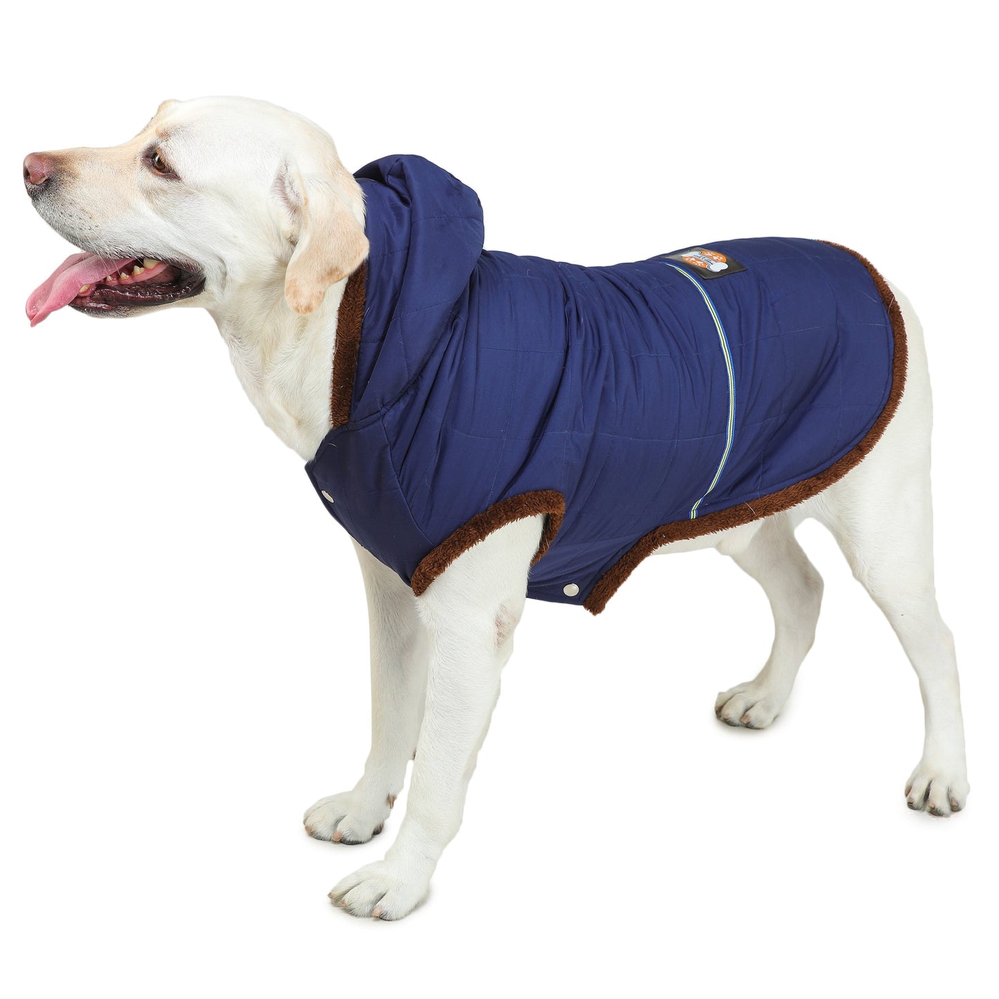 Navy Blue Fur Dog Jacket