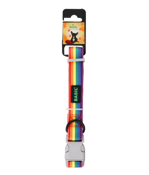 BASIL Pride Rainbow Padded Adjustable Collar for Dogs & Puppies