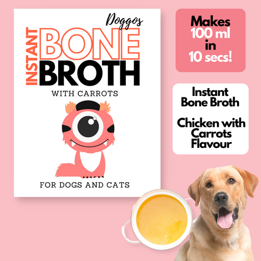 Instant Bone Broth - Chicken + Carrrots - Pack of 2 (Make 200ml Bone Broth with 2 sachet)