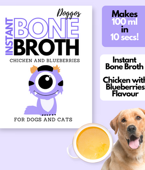 Instant Bone Broth - Chicken with Blueberry - pack of 2 (Make 200ml Bone Broth with 2 sachet)