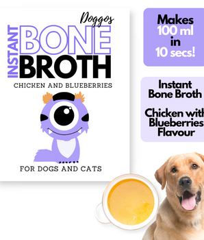 Instant Bone Broth - Chicken with Blueberry - pack of 2 (Make 200ml Bone Broth with 2 sachet)