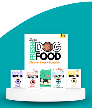 The Super Monster Club ( 800g of Fresh dog food  + 4 flavours of Instant Bone Broth)