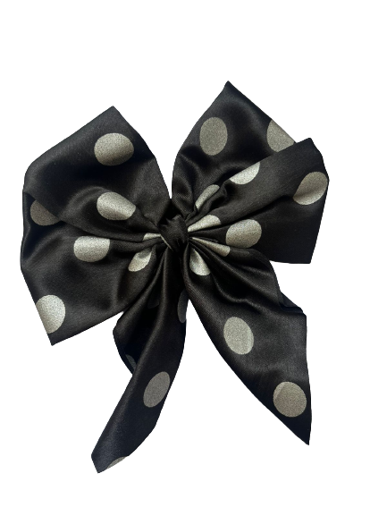 Black and White Polka Dot  Bow Tie
