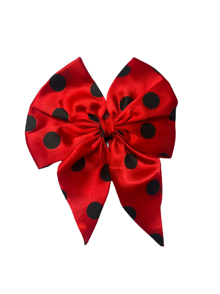Red and Black Polka Dot Bow Tie