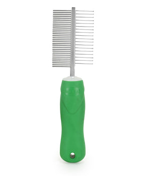 BASIL Double Sided Pet Grooming Comb with Handle for Easy Grip