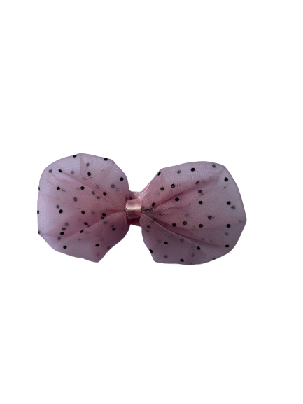Baby  Pink Net Bow Tie