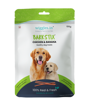 Barkstix Dog Treats for Training Adult & Puppies, 100g (Chicken & Banana)