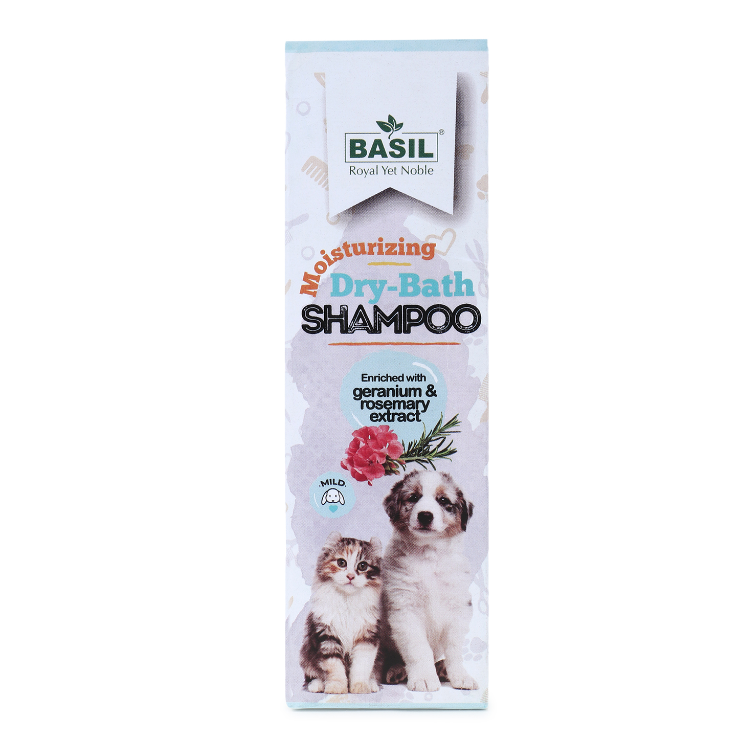 BASIL Moisturising Foam Dry Bath Shampoo for Puppies and Kittens