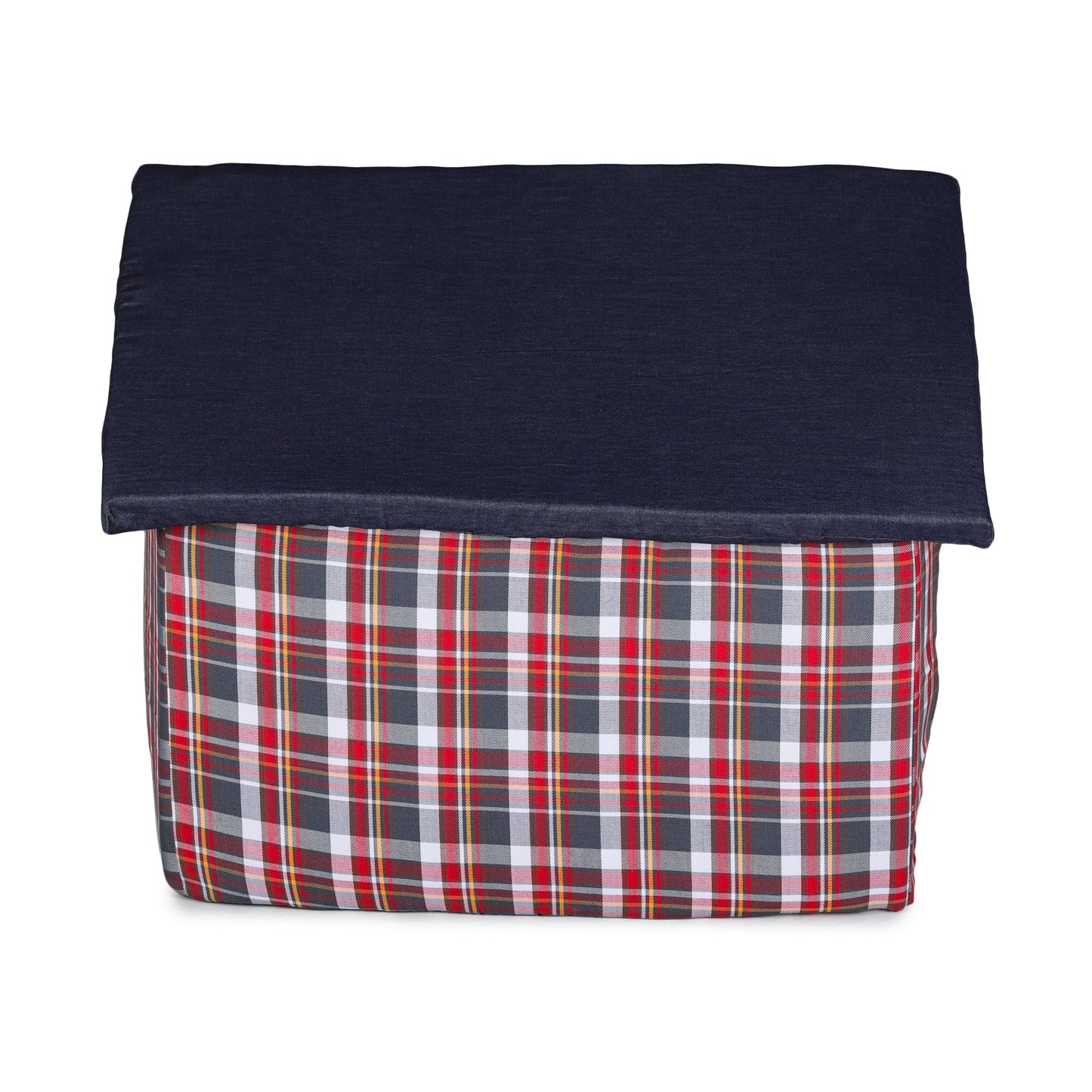 Dog Hut (Denim Plaid)