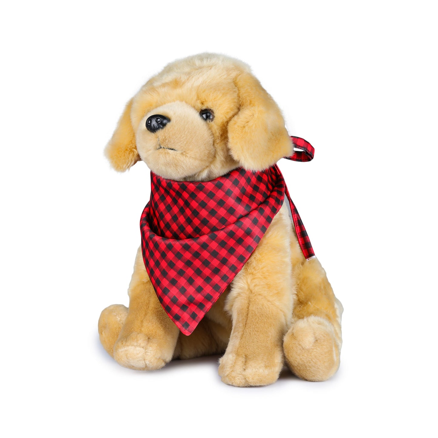 Red Tartan Twinning Bow & Bandana Set