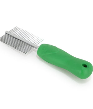 BASIL Double Sided Pet Grooming Comb with Handle for Easy Grip