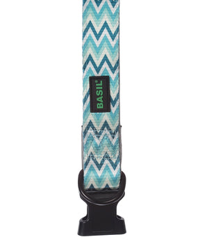 BASIL Zig-Zag Padded Adjustable Collar for Dogs & Puppies (Green)