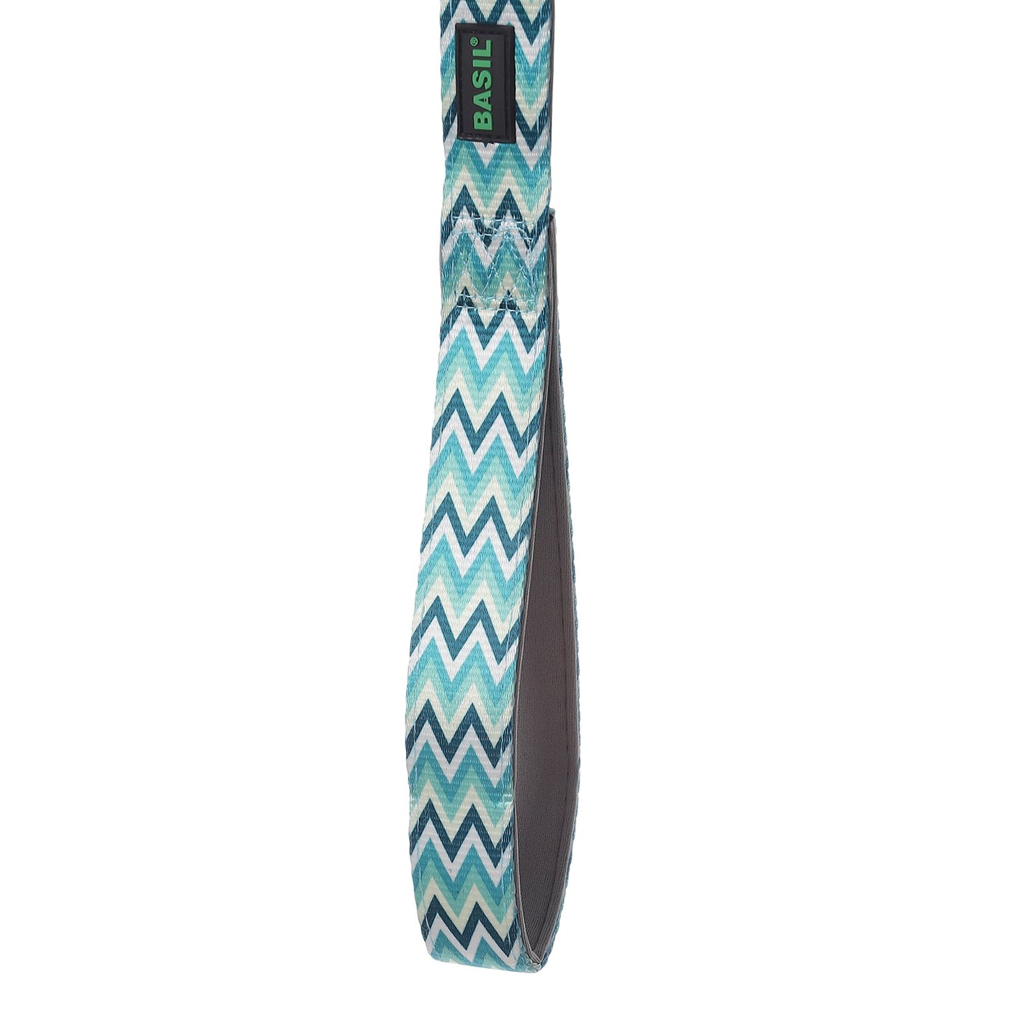 BASIL Zig Zag Adjustable Collar & Leash, 4 Feet (Green)