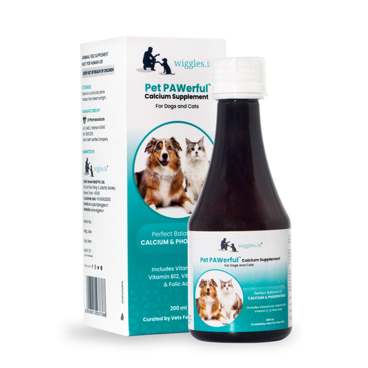 Pet Pawerful Calcium Syrup Supplement for Dogs & Cats - Builds Strong Bones & Joint - 200ml