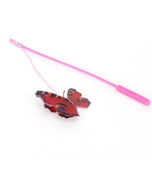 BASIL Cat Teaser Stick with Butterfly and Bell