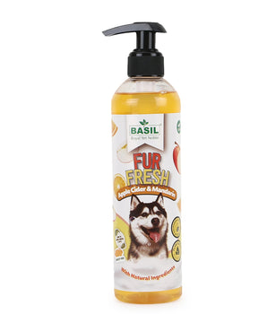 BASIL Fur Fresh Apple Cider & Mandarin Vegan Shampoo for Dogs, 300ml