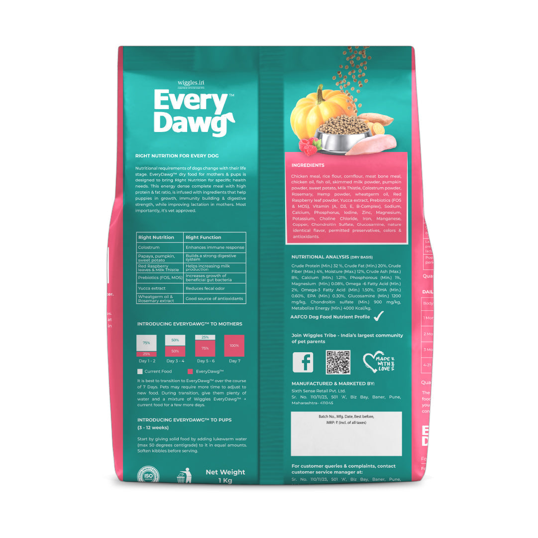 EveryDawg™ Trial Combo for Mothers & Pups - (Pack of 4 * 100 g + Barkstix Berry Blast 100 g)