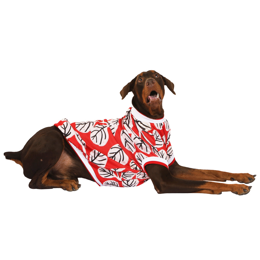 blossom red dog tee
